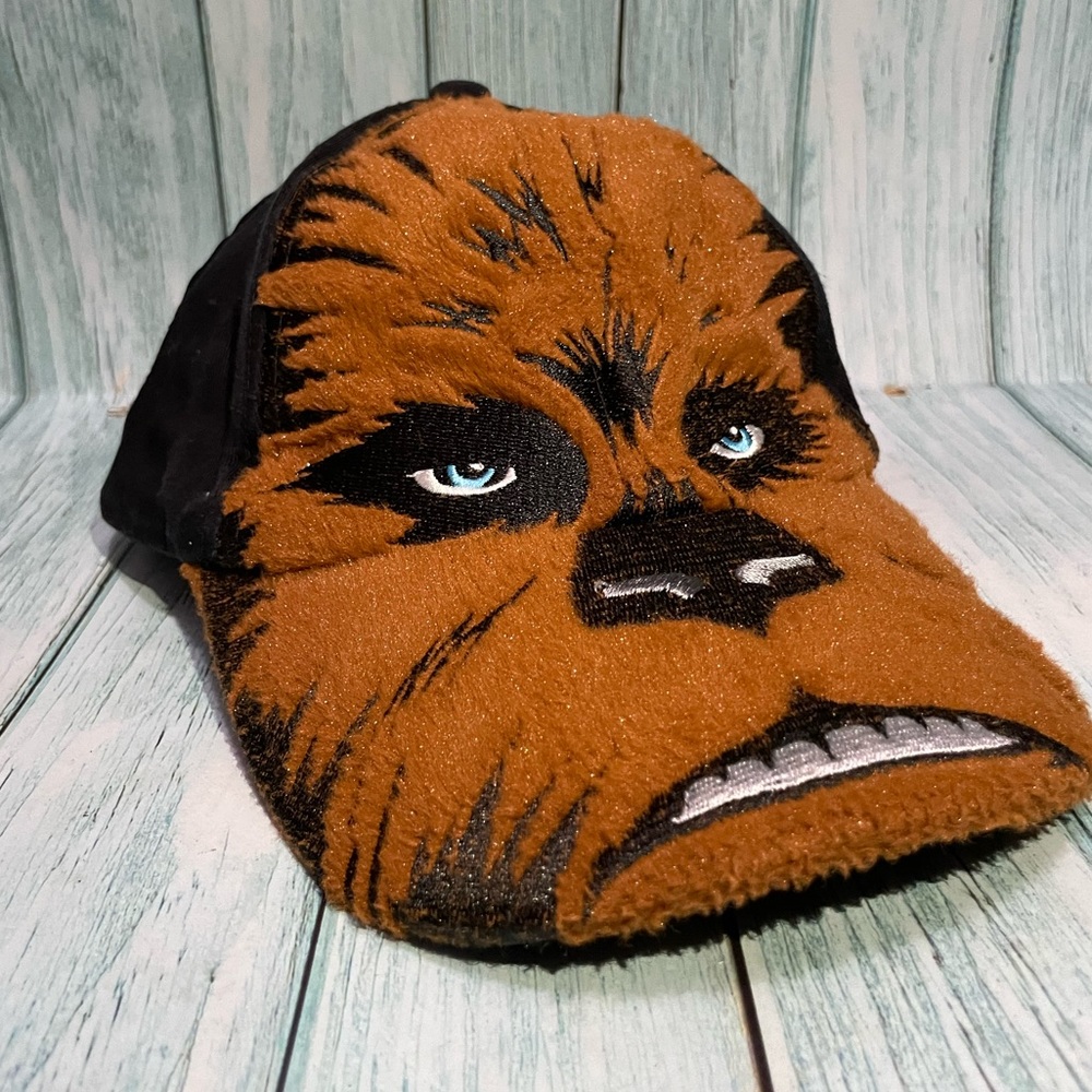 Star Wars Cap Chewbacca Wookiee Snapback Hat Furry Logo Black Brown Kids Sz Boys